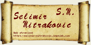 Selimir Mitraković vizit kartica